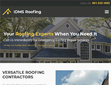 Tablet Screenshot of idmsroofing.com